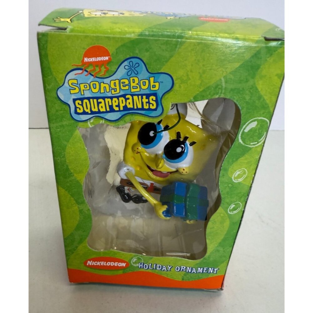 2003 Kurt Adler Viacom Spongebob Squarepants Holiday Christmas Ornament NIB!